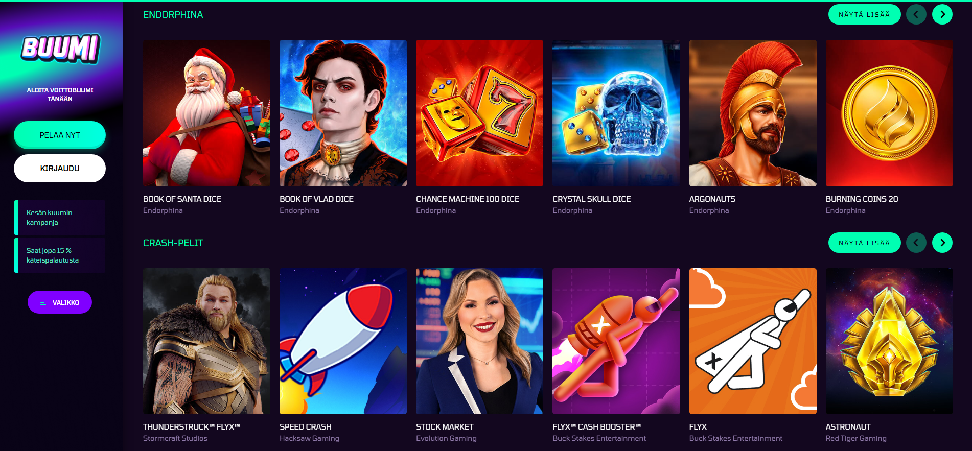 Buumi Casino Games