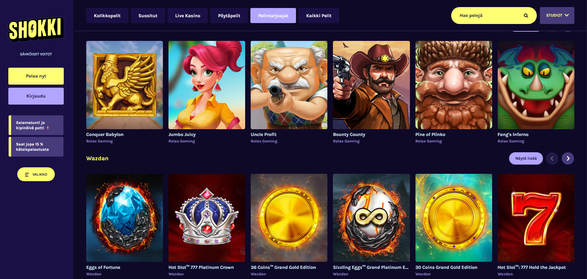 Shokki Casino Games