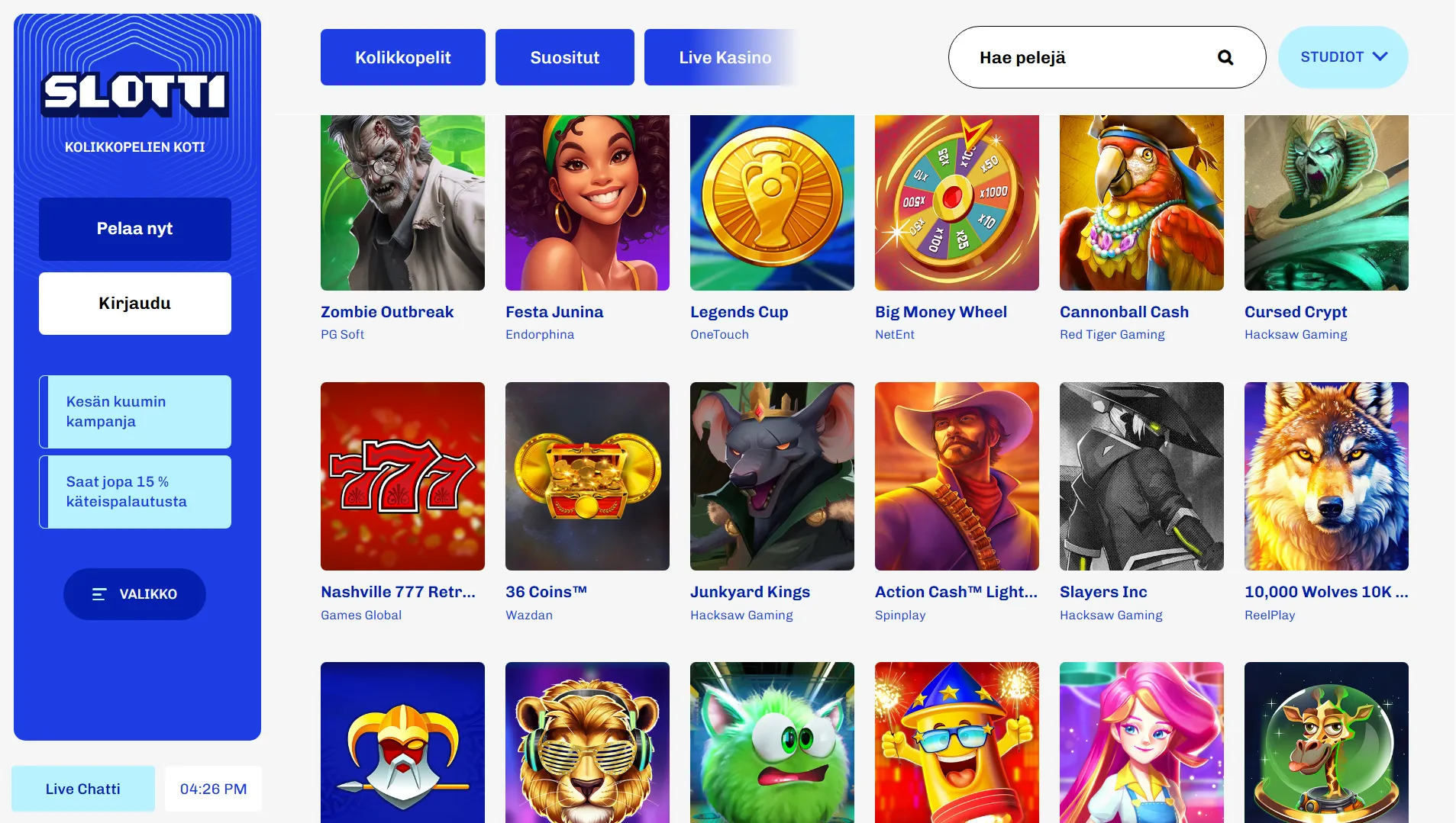 Slotti Casino Games
