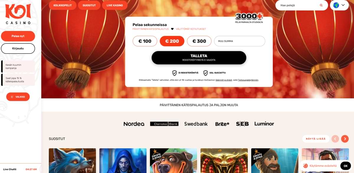 koi casino games